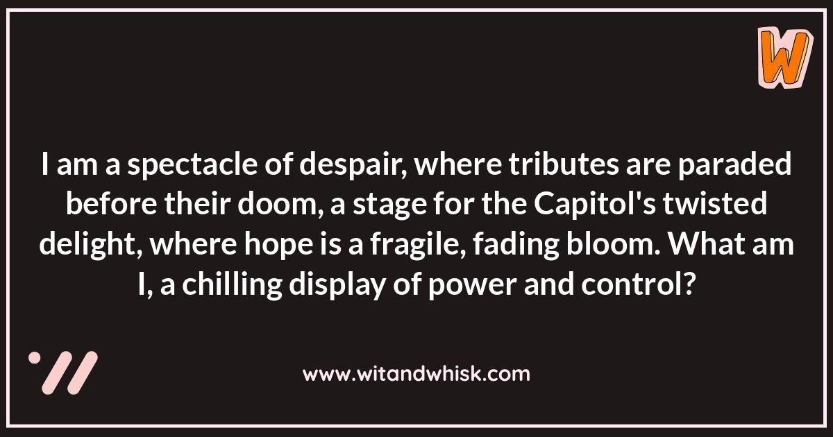 Capitol's Gamesmanship: Hunger Games Riddles Capitol's Gamesmanship: Hunger Games Riddles