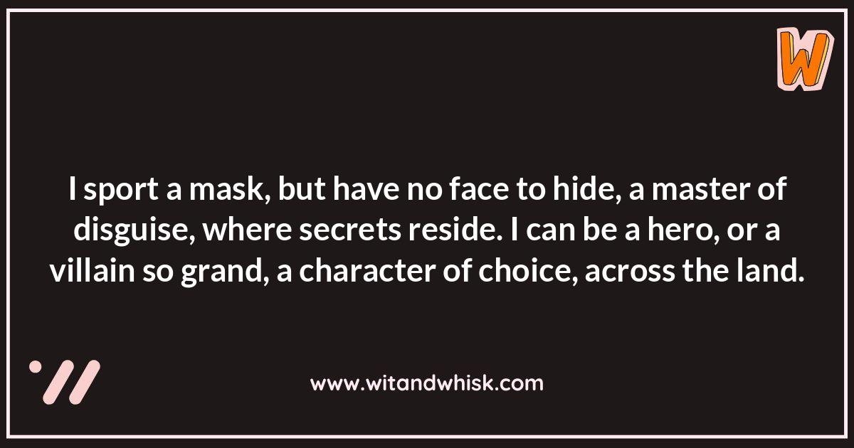 Halloween Costume Riddles: Beyond the Usual Suspects Halloween Costume Riddles: Beyond the Usual Suspects