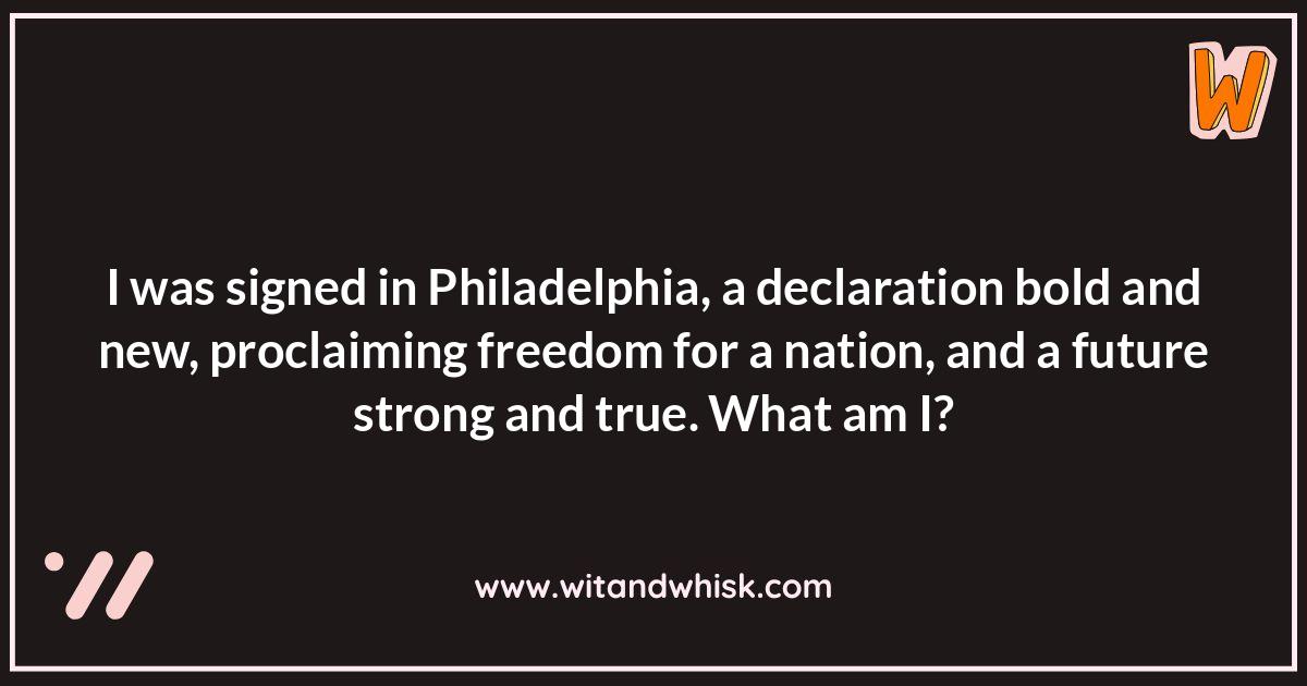 History-Themed 4th of July Riddles: Delving into Independence History-Themed 4th of July Riddles: Delving into Independence