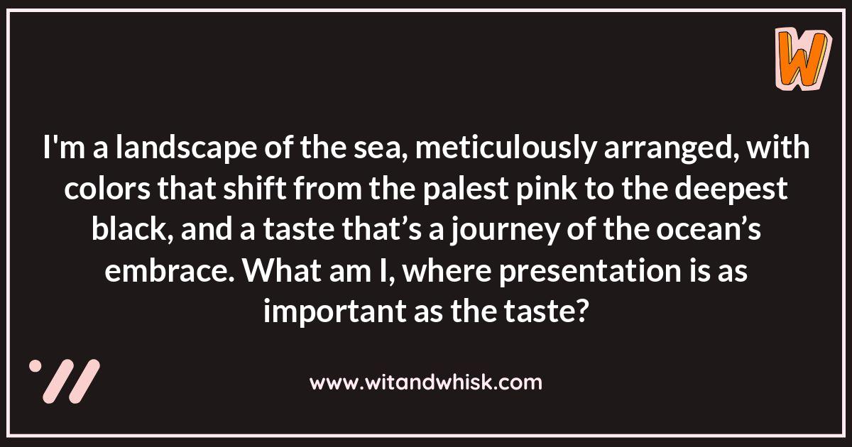 Japanese Food Riddles: The Art of Presentation Japanese Food Riddles: The Art of Presentation