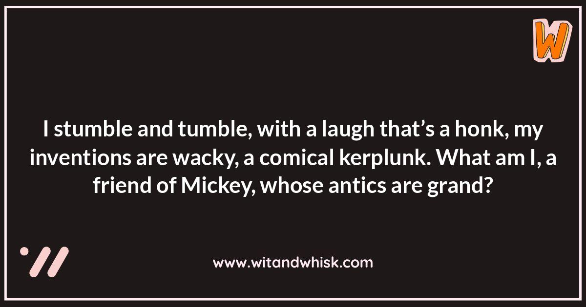 Mickey Mouse's Goofy Character Riddles Mickey Mouse's Goofy Character Riddles