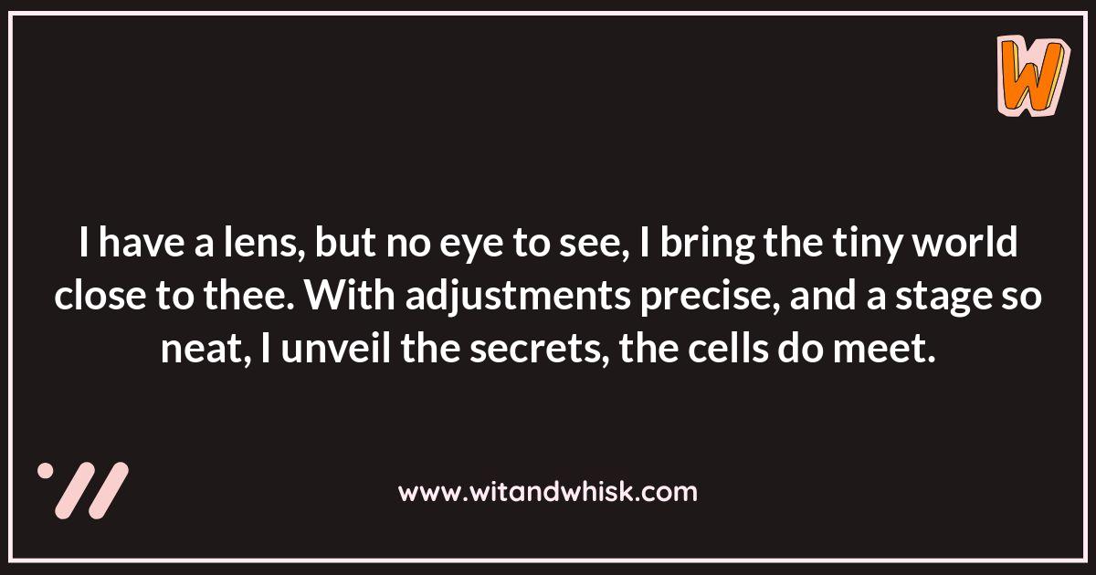 Microscopic Mysteries: Biological Equipment Riddles Microscopic Mysteries: Biological Equipment Riddles