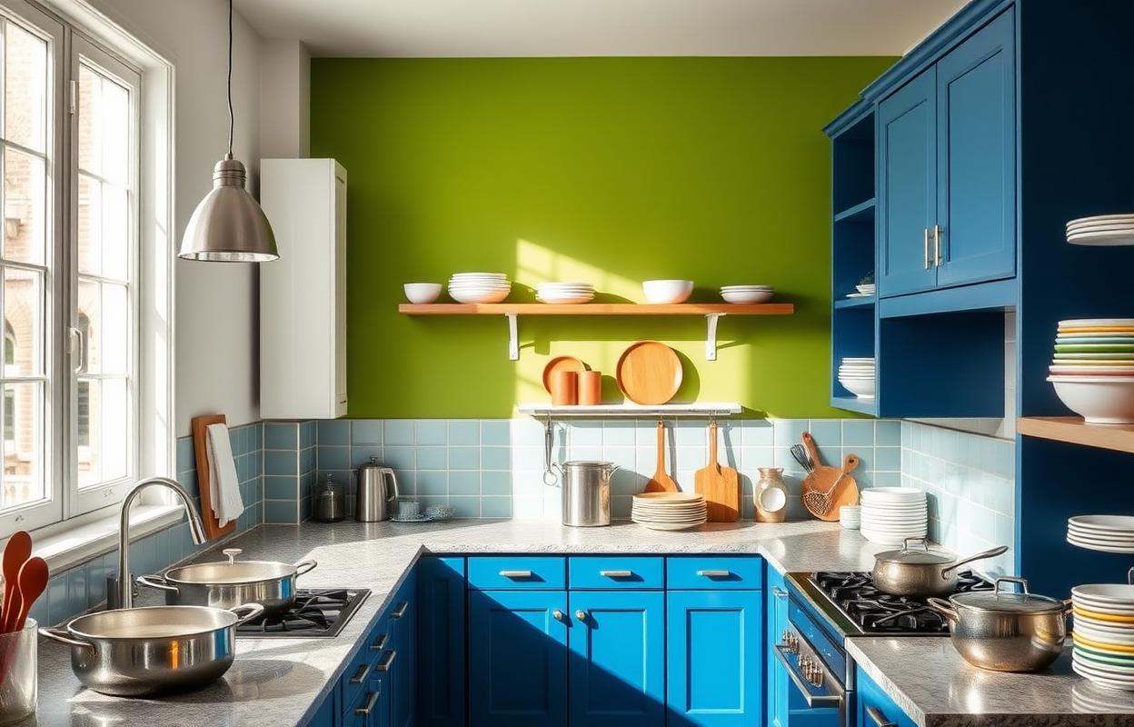 Bold Kitchen Colors: Make a Statement! Bold kitchen colors: Statement kitchen design featuring vibrant hues. Colorful kitchen cabinets, unique backsplash & daring paint choices.