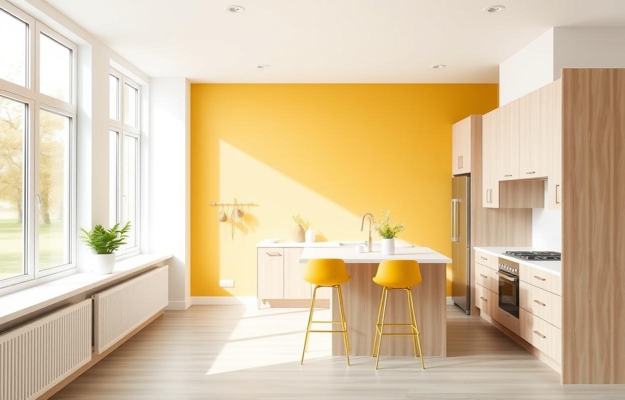 Cheerful Kitchen Design: Brighten Your Space with Yellow Accents Cheerful yellow kitchen design. Bright cabinets & decor accents create a sunny, inviting atmosphere. Kitchen renovation ideas.