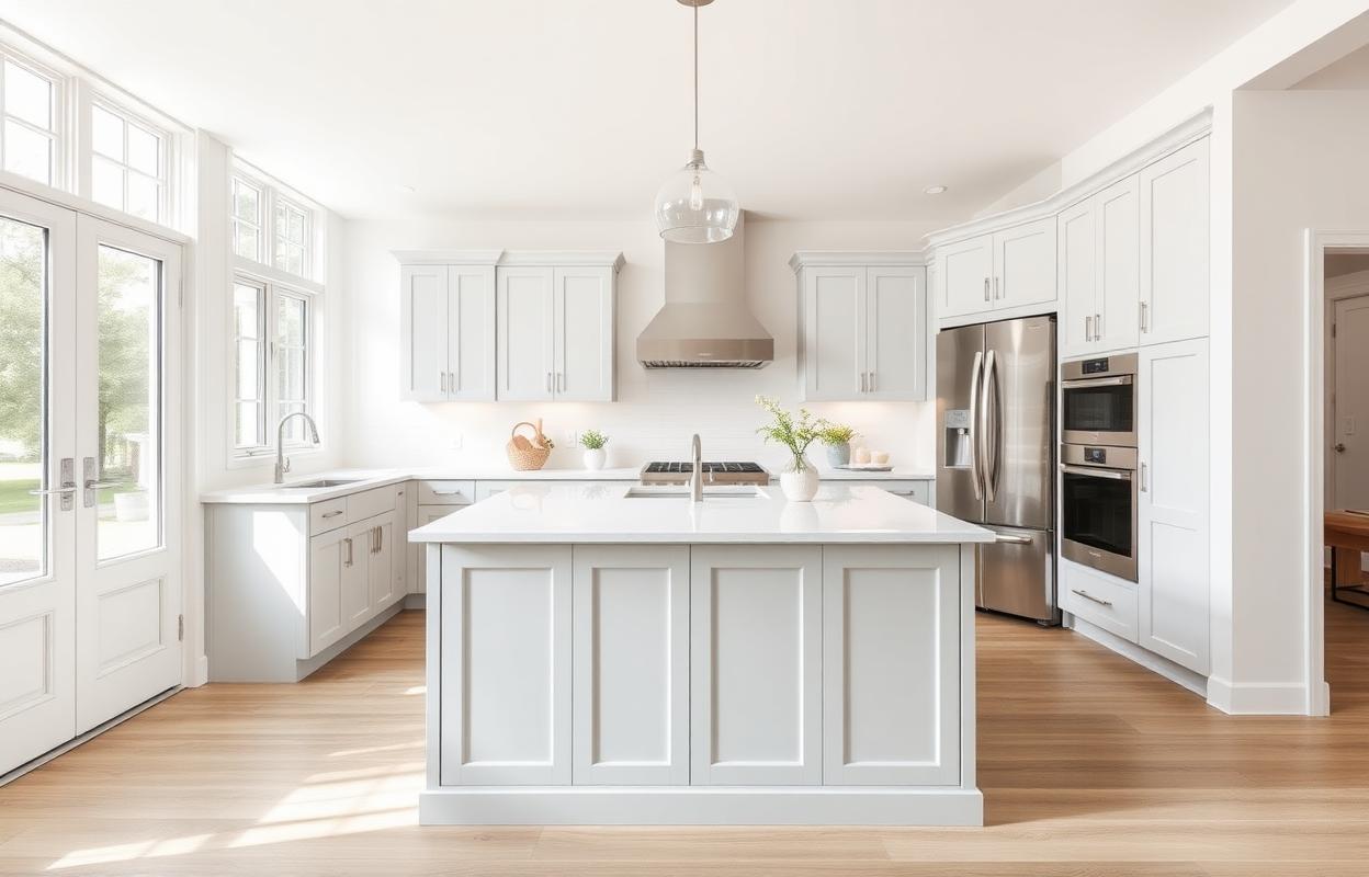 Chic Grey Kitchen Island: Designs & Decor Chic grey kitchen island design. Modern kitchen decor with grey island, stylish countertops, and smart storage solutions.