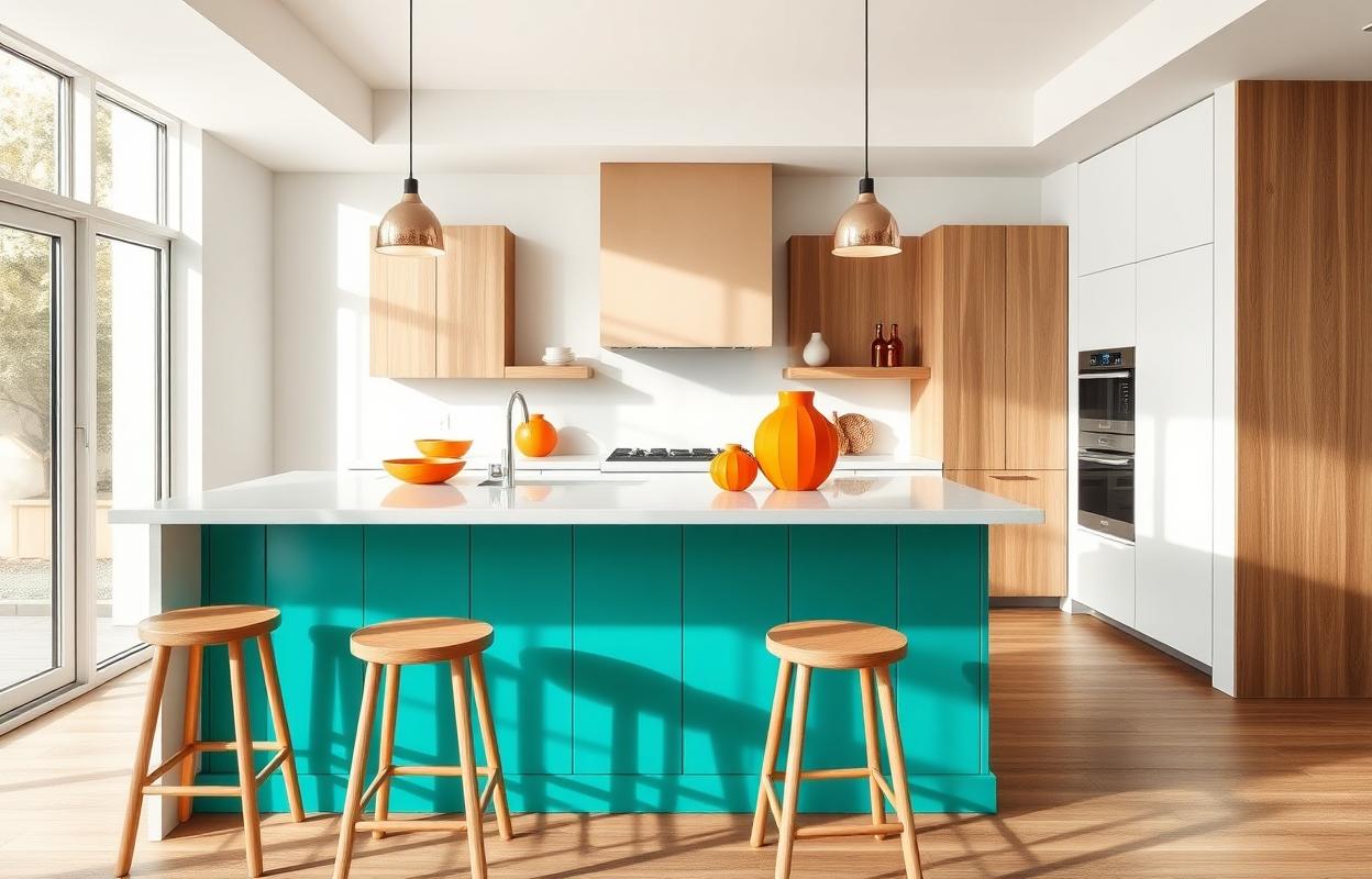 Colorful Kitchen Bar Ideas: Adding Personality Colorful Kitchen Bar Ideas: Stylish kitchen bar design with vibrant stools, backsplash, and accessories adding personality and charm.