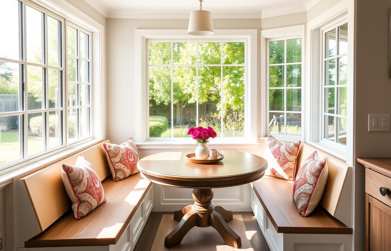 Cozy Breakfast Nook Ideas for your Dining Room Cozy breakfast nook ideas for dining room. Small space breakfast corner inspiration with comfortable seating and natural light.