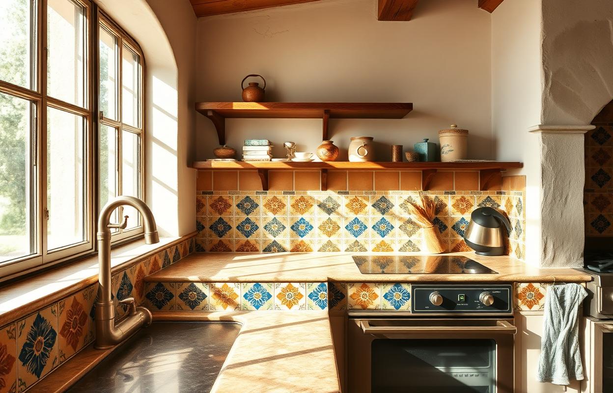 Designing a Hacienda Kitchen: Embrace Hand-Painted Tile Ideas Hacienda kitchen design inspiration. Hand-painted tile ideas for a rustic, colorful, and authentic Mexican kitchen style.