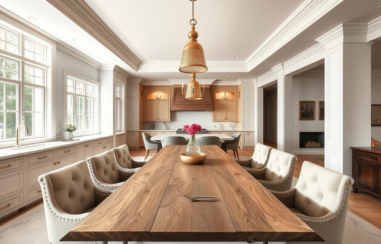 Elegant Kitchen Dining Room Ideas & Designs Elegant kitchen dining room: Stylish designs & decor inspiration for creating a beautiful, functional space. Modern & traditional ideas.