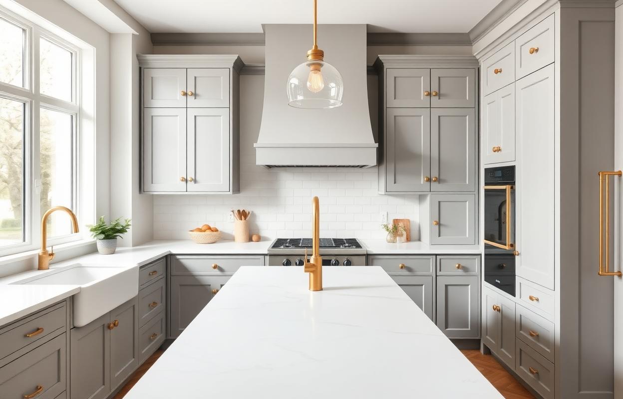 Gray Kitchen Ideas: How to Add Gold Accents Gray Kitchen Ideas: How to Add Gold Accents