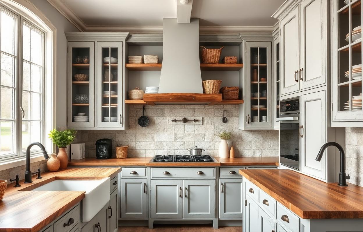 Grey Rustic Kitchen Ideas: Distressed Cabinets & Designs Grey Rustic Kitchen Ideas: Distressed Cabinets & Designs