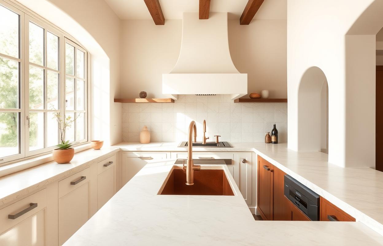 Hacienda Kitchen Design: Choosing Natural Stone Countertops Hacienda Kitchen Design: Natural stone countertops create a warm, rustic feel. Explore options for your dream kitchen.