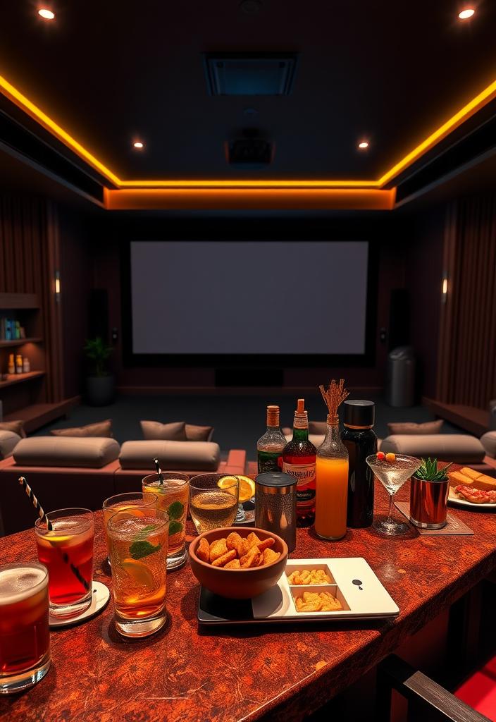 Home Theater Bar Ideas: Elevate Your Movie Nights Home theater bar ideas: Stylish home bar setup for movie nights. Upgrade your entertainment space with a custom bar for drinks and snacks.