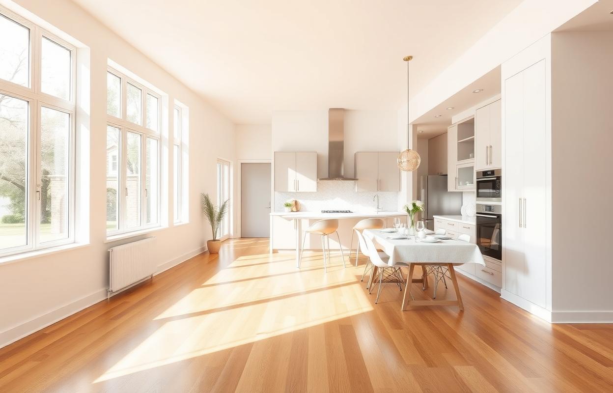 Kitchen Dining Combo: Benefits of Open Floor Plans Open concept kitchen dining area. Benefits of open floor plans include spaciousness & natural light. Kitchen dining combo design.