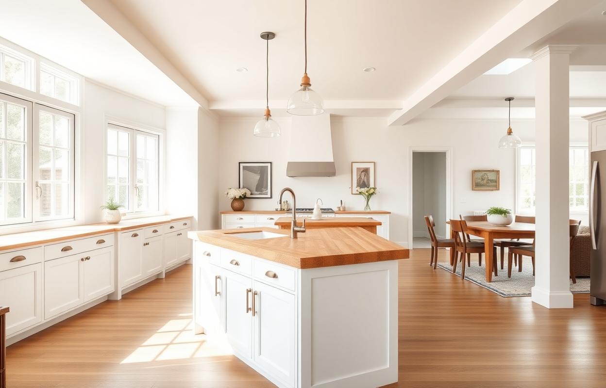 Kitchen Island Dining Room Ideas: Maximize Space & Style Kitchen island dining room: Stylish eat-in kitchen idea. Space-saving design maximizes seating & blends kitchen and dining style.