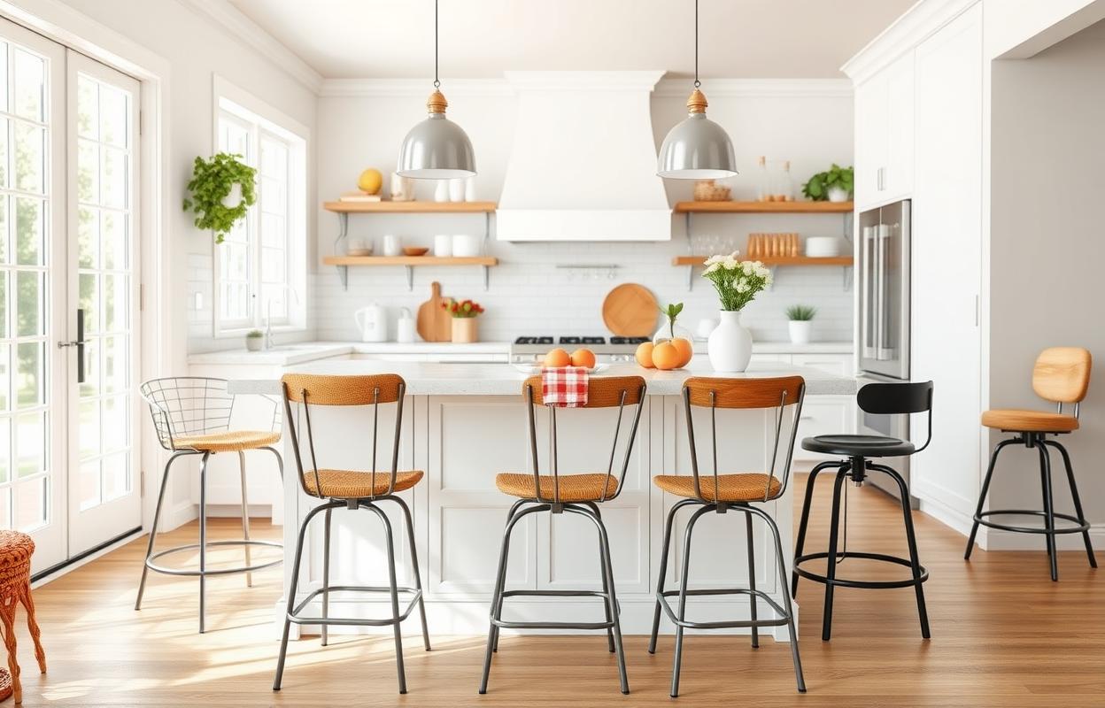 Kitchen Island Seating Ideas: Stylish & Functional Kitchen island seating ideas: stylish bar stools & functional design. Counter height seating for modern kitchens.