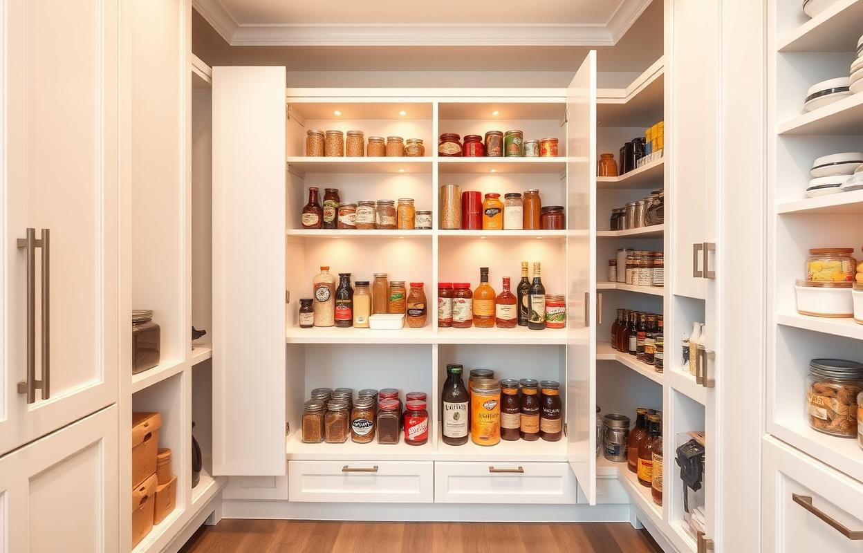 Maximize Space: Genius Pull-Out Pantry Cabinet Ideas Pull-out pantry cabinet ideas for maximizing kitchen space. Clever storage solutions for efficient organization & easy access to food items.