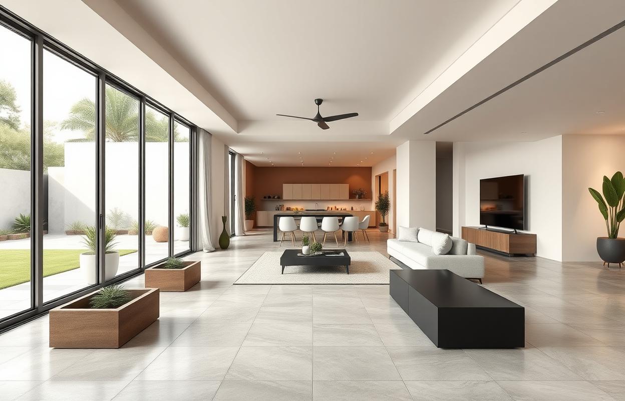 Open Concept Living: Indoor-Outdoor Flow Ideas Open concept living: indoor-outdoor flow design. Bright, airy space blending interior & exterior living. Seamless transition inspiration.