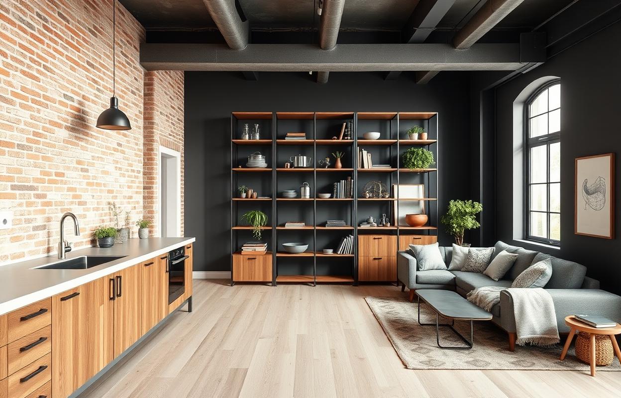 Open Kitchen Living Room: Industrial Design Ideas Open kitchen living room: Industrial design. Modern, open concept space with exposed brick and concrete. See industrial kitchen ideas.