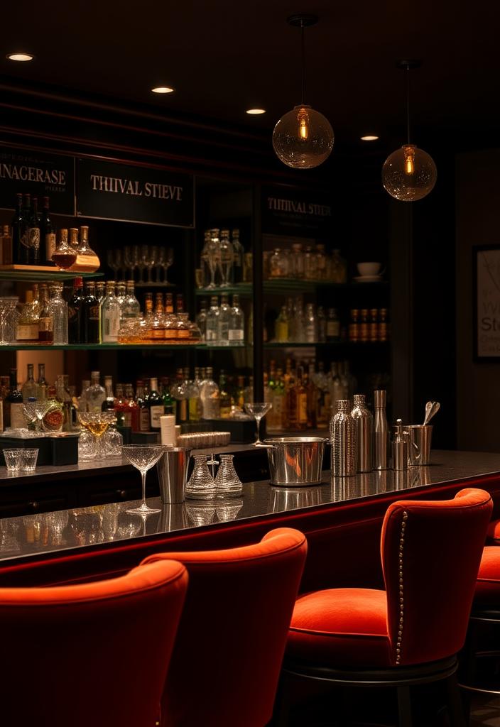 Retro Home Bar Ideas: Vintage Cocktail Haven Retro home bar ideas: Vintage cocktail haven with classic barware, warm lighting, & stylish mid-century design.