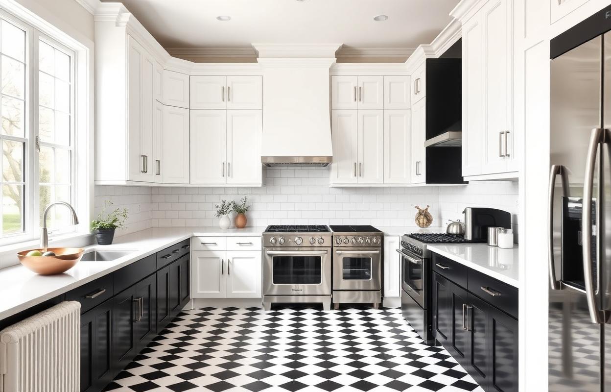 Stunning Black and White Kitchen Designs: Ideas & Inspiration Black and white kitchen designs: Inspiring monochrome kitchen ideas & inspiration for a modern, elegant remodel.