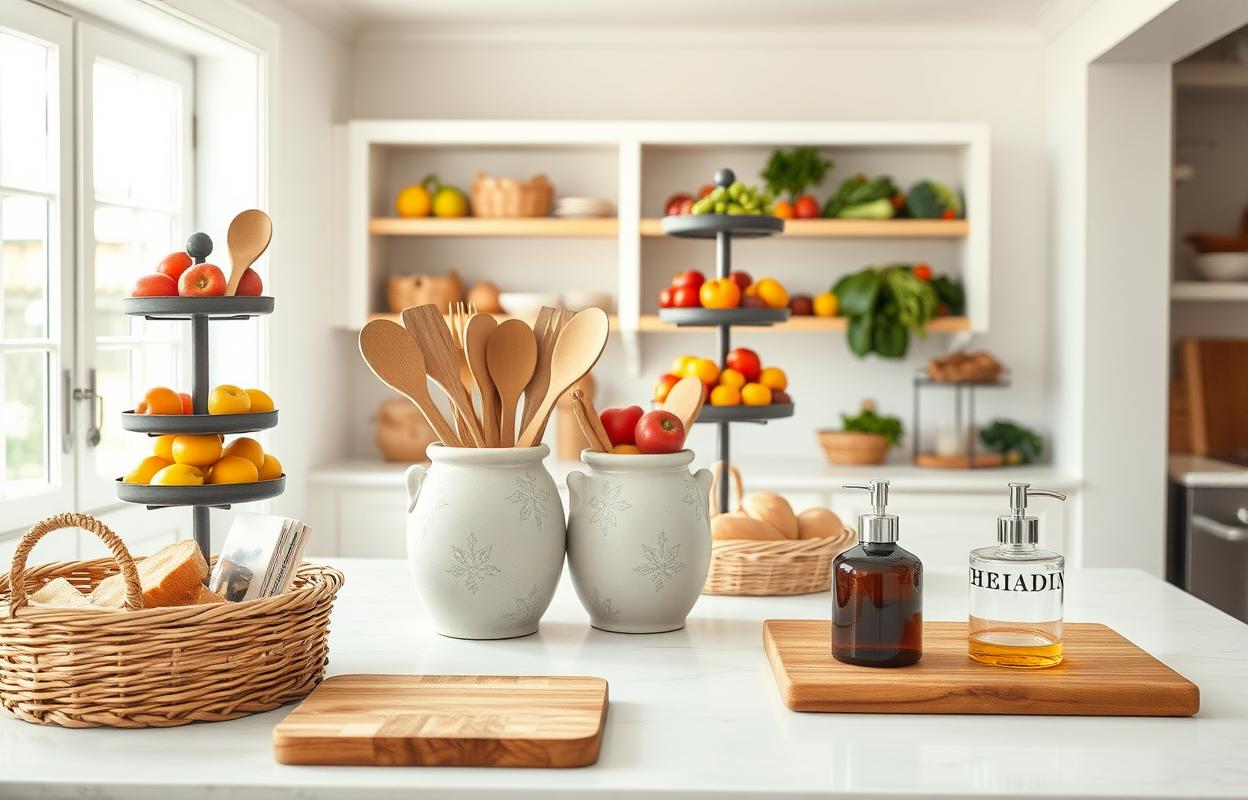 Stylish Kitchen Island Decor Ideas for Functionality Stylish kitchen island decor ideas: functional design with fruit bowl, cookbooks, and elegant lighting for kitchen inspiration.